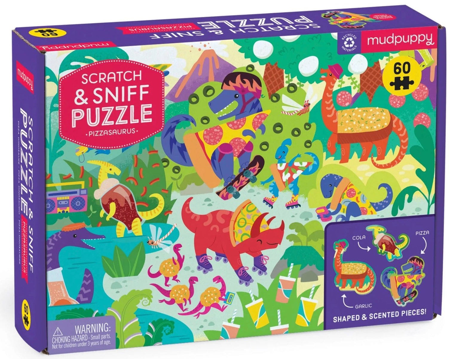 Pizzasaurus Scratch and Sniff Puzzle - hip-kid