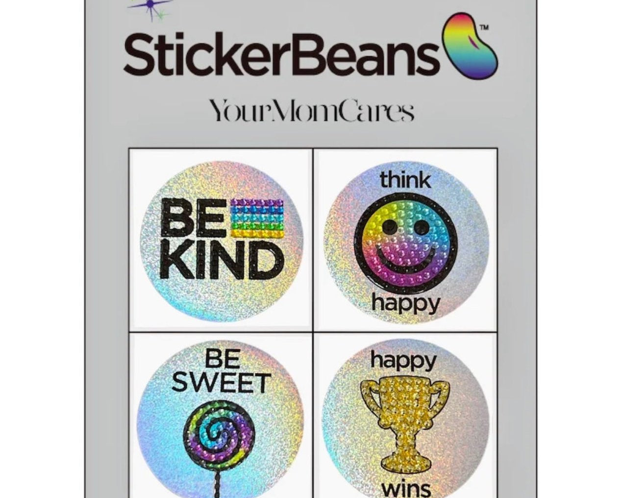 Sticker Beans - 4 PC Positivity Sentiments - hip-kid