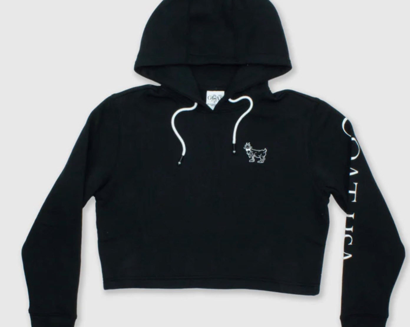 Goat USA WG Crop Hooded Sweatshirt - Black - hip-kid
