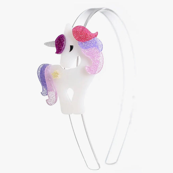 Lilies & Roses Unicorn Colorful Glitter Headband - hip-kid