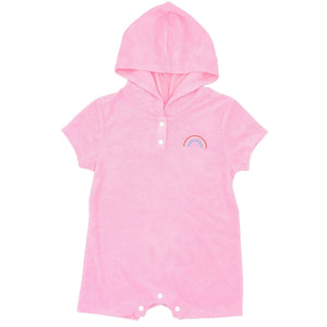 Feather 4 Arrow Finn Baby Hooded Romper - Pink - hip-kid