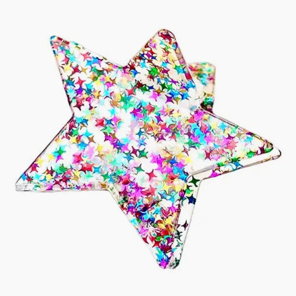 Mavi Bandz Glitter Clear Star Hair Claw - hip-kid