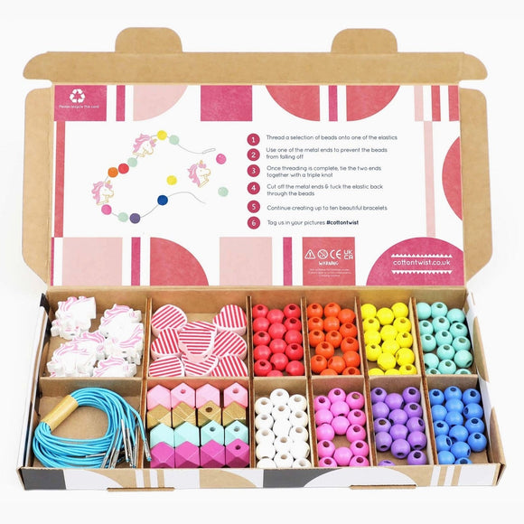 Cotton Twist Unicorn & Heart Bracelet Making Kit - hip-kid