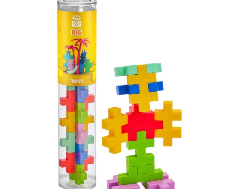 Plus Plus BIG Tube - 15 pc Tropical *New* - hip-kid