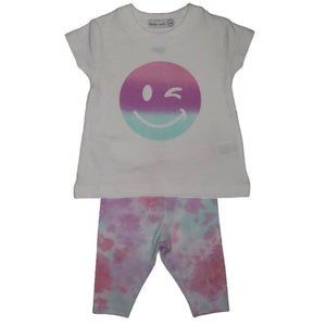 Baby Steps Peace Out Smiley Tee & Legging Set - hip-kid
