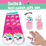 Suyon Socks & Nail Polish Gift Set - Unicorn - hip-kid