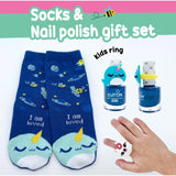 Suyon Socks & Nail Polish Gift Set - Narwhal - hip-kid