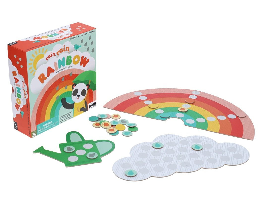 Petit Collage Rain Rainbow Game - hip-kid