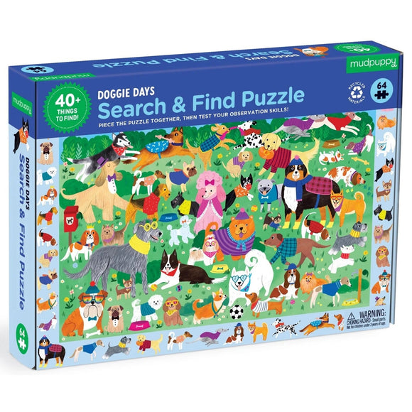 Mudpuppy Search & Find Puzzle - Doggie Days - hip-kid