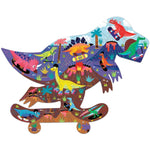 Mudpuppy Shaped Puzzle - Jurassic Skatepark - hip-kid
