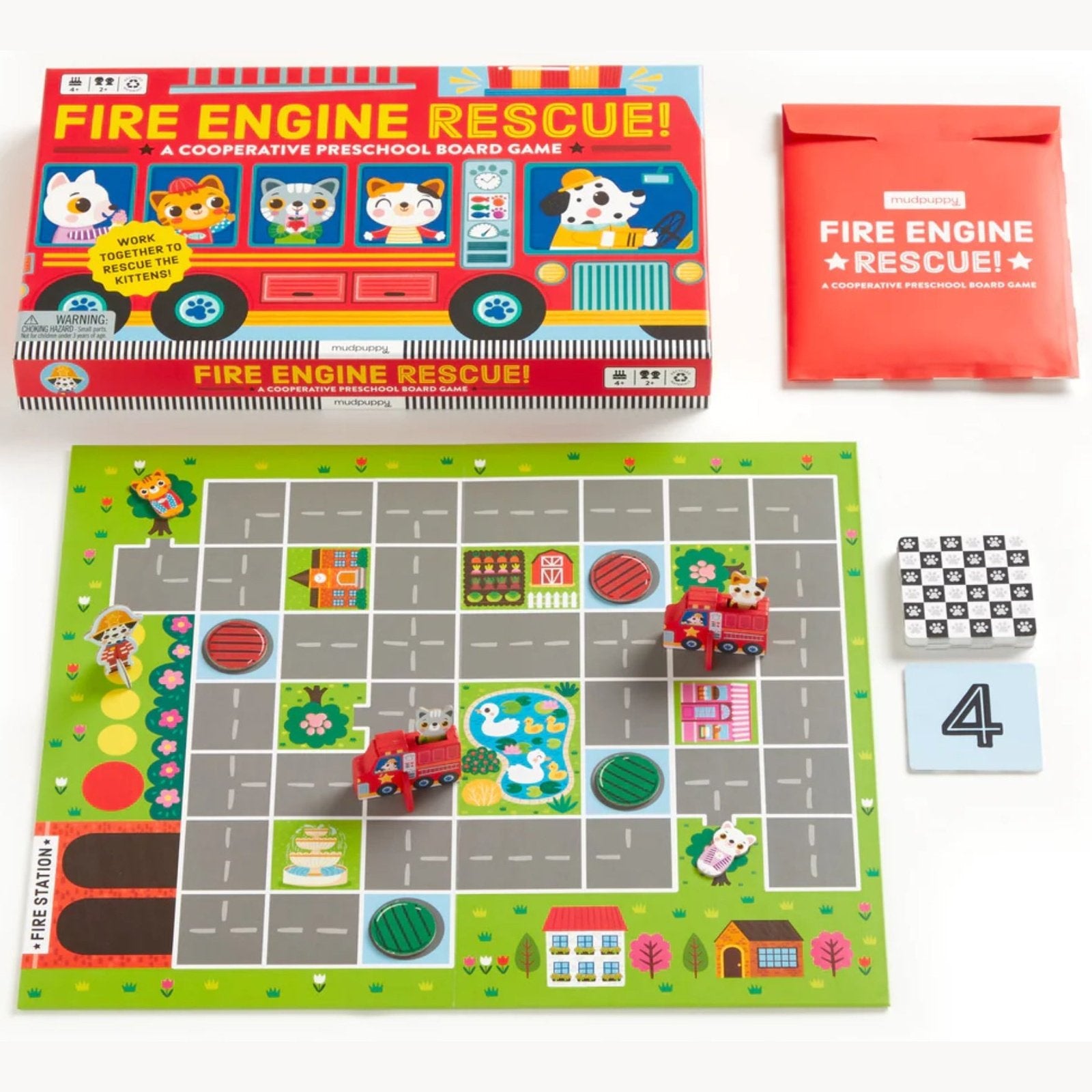 Mudpuppy Fire Engine Rescue - hip-kid