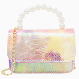 Zomi Gems - Tiny Treats Tie Dye Crocodile Pearl Handle Bag - Purple - hip-kid