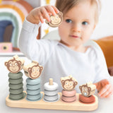Speedy Monkey Monkey Family Stacker - hip-kid