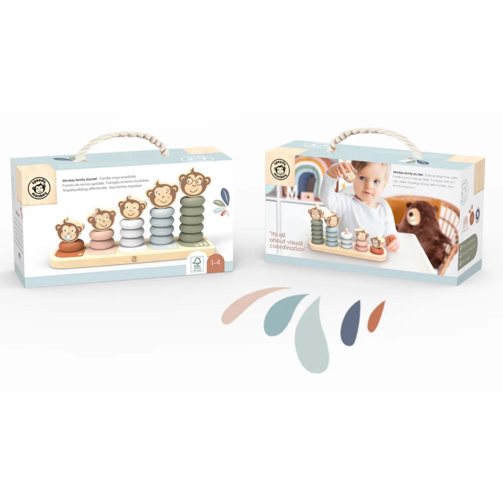 Speedy Monkey Monkey Family Stacker - hip-kid