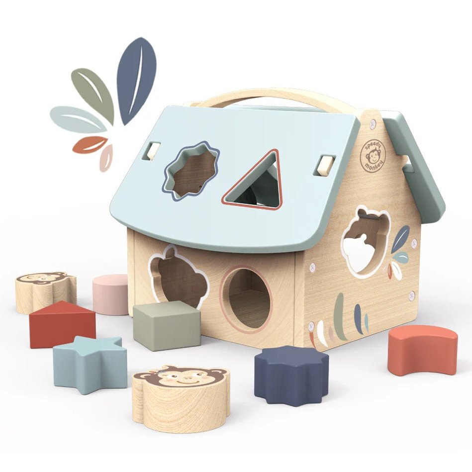 Speedy Monkey House Shape Sorter - hip-kid