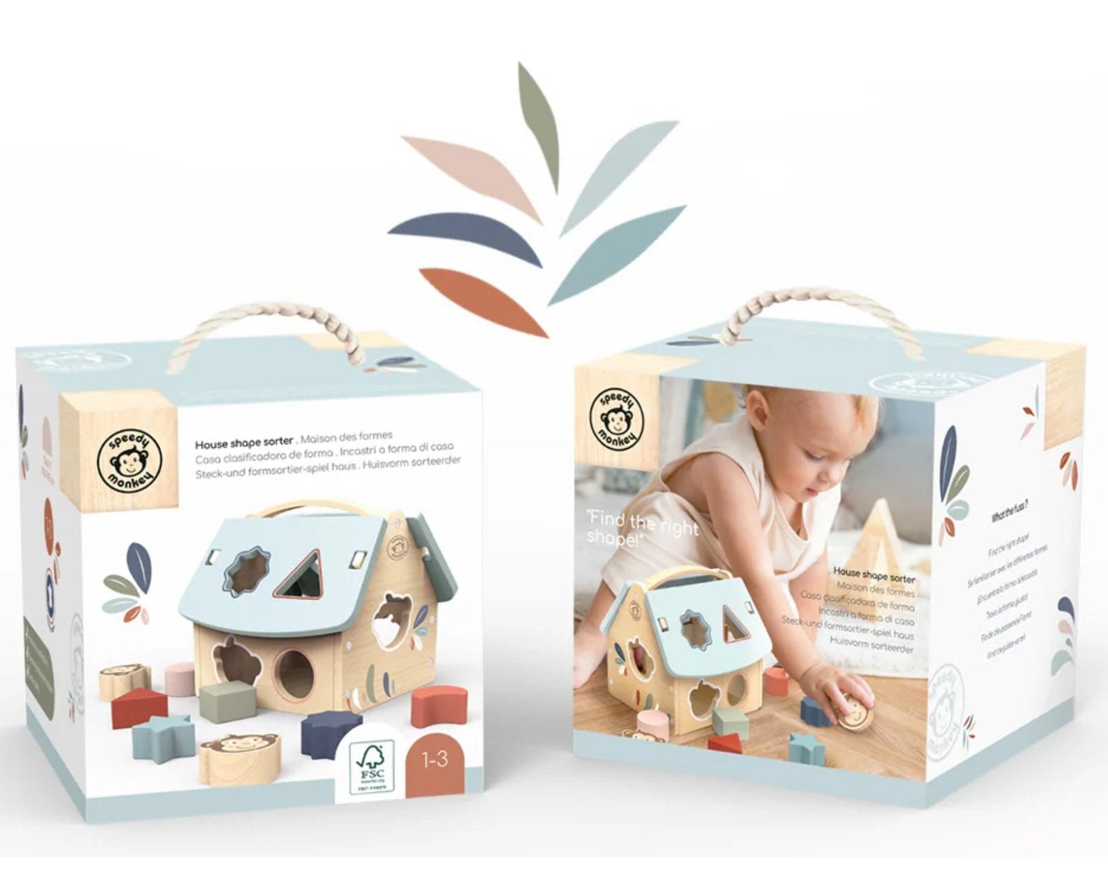 Speedy Monkey House Shape Sorter - hip-kid