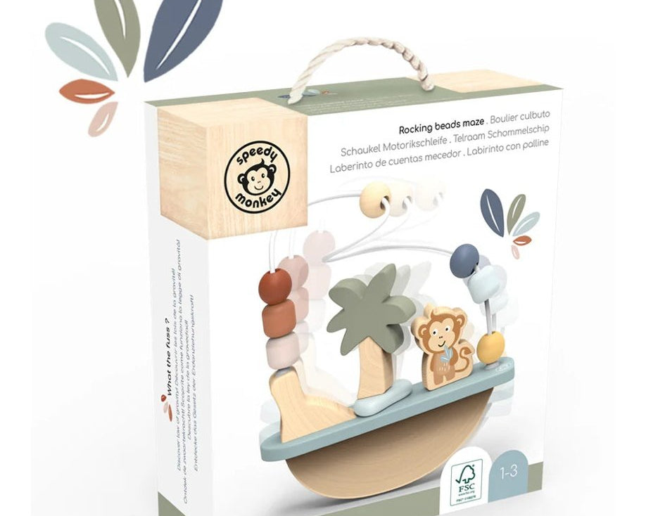 Speedy Monkey Rocking Beads Maze - hip-kid