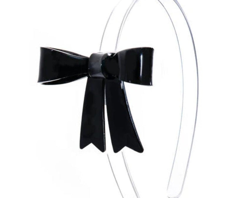 Lilies & Roses French Bow Headband - Black - hip-kid