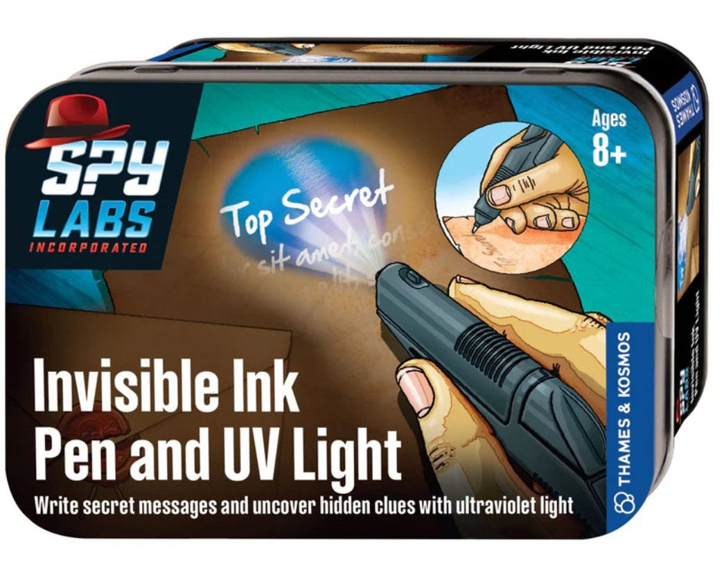 Thames & Kosmos Spy Labs:Invisible Ink Pen & UV Light - hip-kid