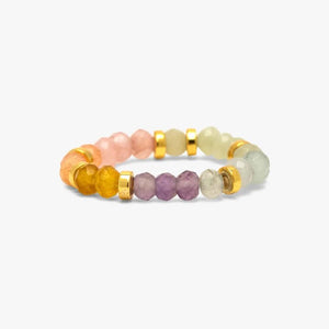 Puravida Ombre Rainbow Bead Stretch Ring - hip-kid