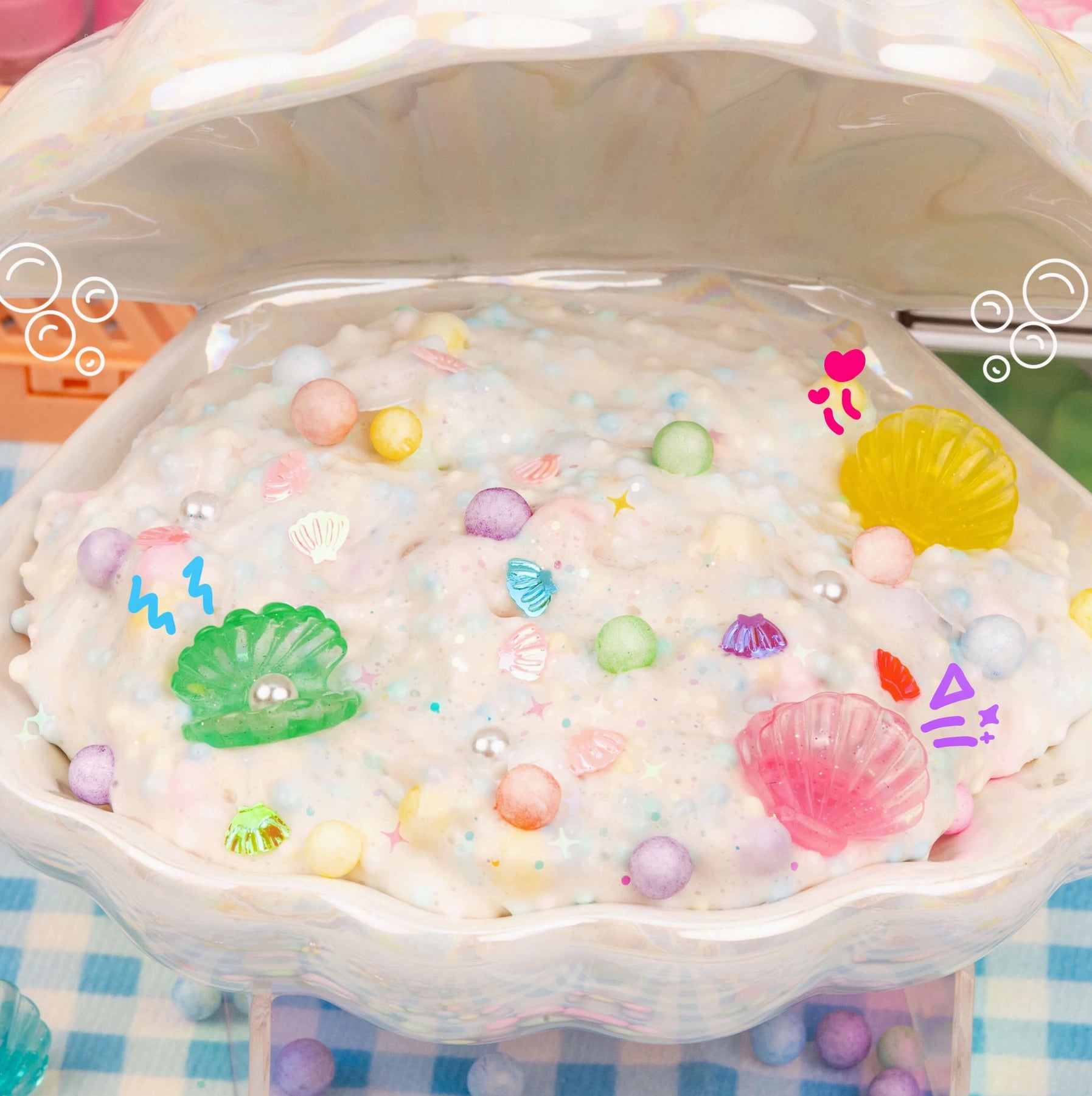 Kawaii Slime Company Seafood Glossy Semi-Floam Slime - hip-kid