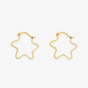 Puravida Gold Wiggle Hoop Earrings - hip-kid