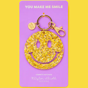 Taylor Elliott Designs Confetti Smiley Acrylic Keychain - hip-kid