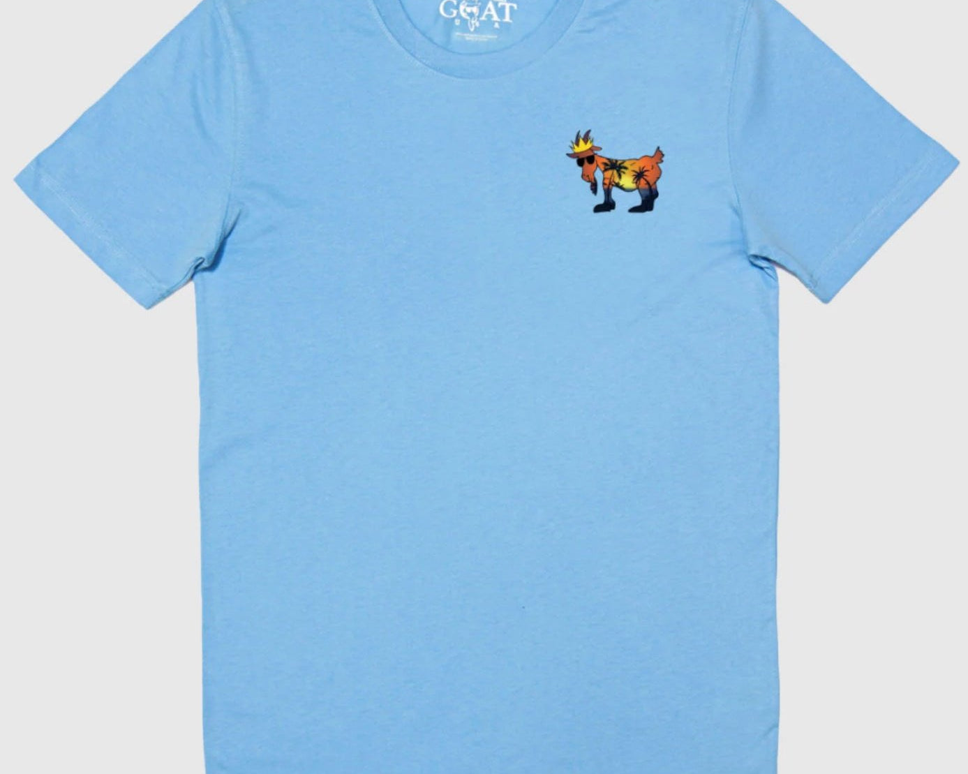 Goat USA Palm Tree T-Shirt - Carolina Blue - hip-kid