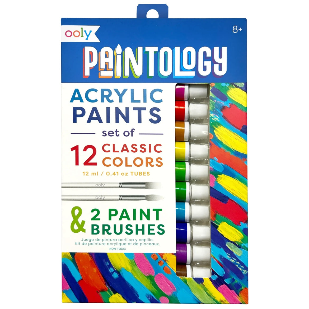 Ooly Paintology Acrylic Paints + 2 Brushes - Classic - hip-kid