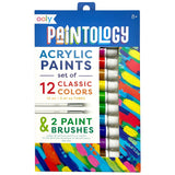 Ooly Paintology Acrylic Paints + 2 Brushes - Classic - hip-kid