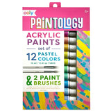 Ooly Paintology Acrylic Paints + 2 Brushes - Pastel - hip-kid