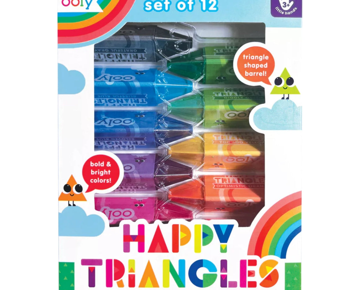 Ooly Happy Triangles Jumbo Crayons - hip-kid