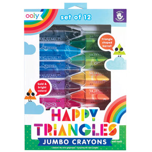 Ooly Happy Triangles Jumbo Crayons - hip-kid