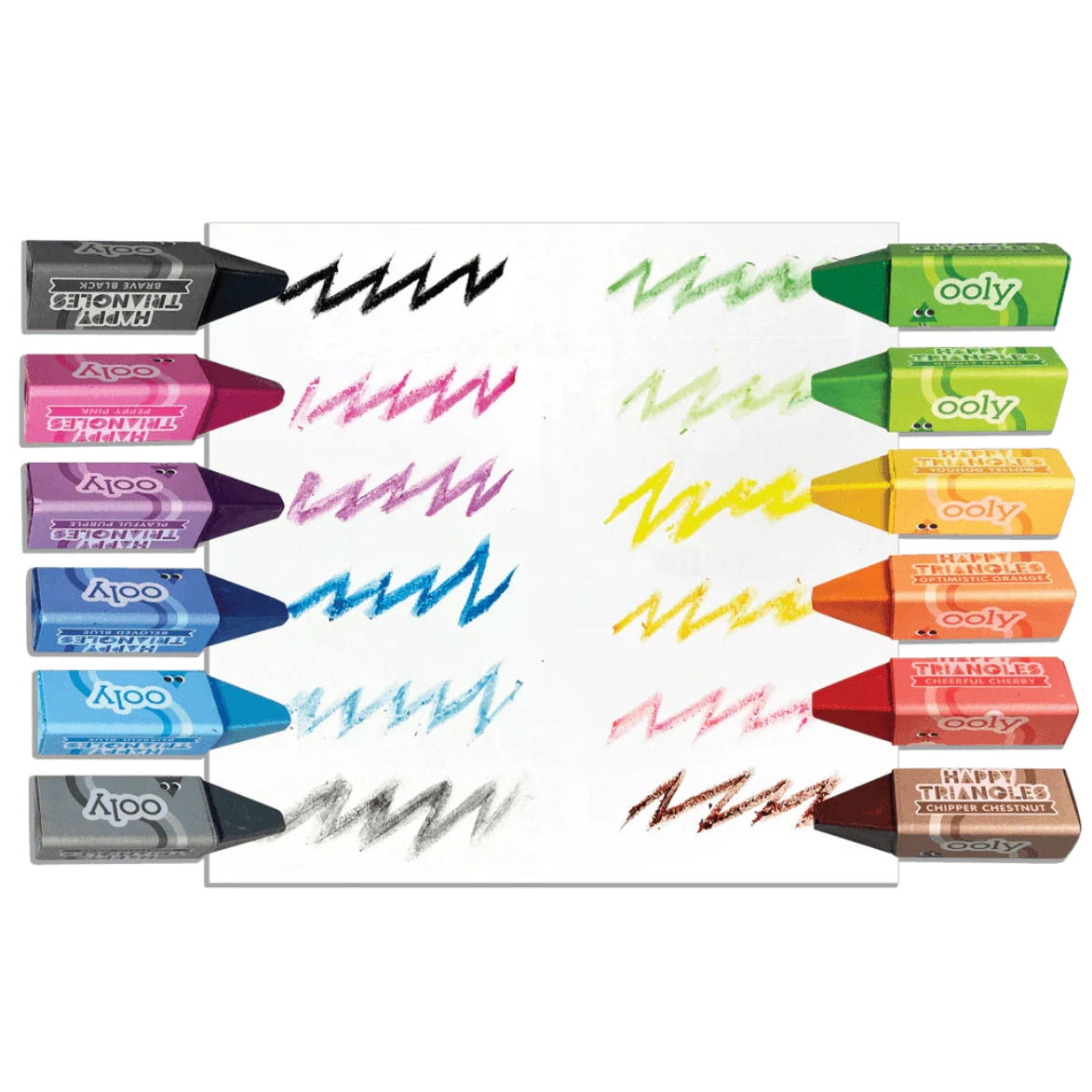 Ooly Happy Triangles Jumbo Crayons - hip-kid