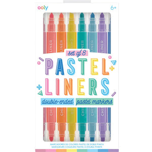 Ooly Pastel Liners Double Ended Markers - hip-kid