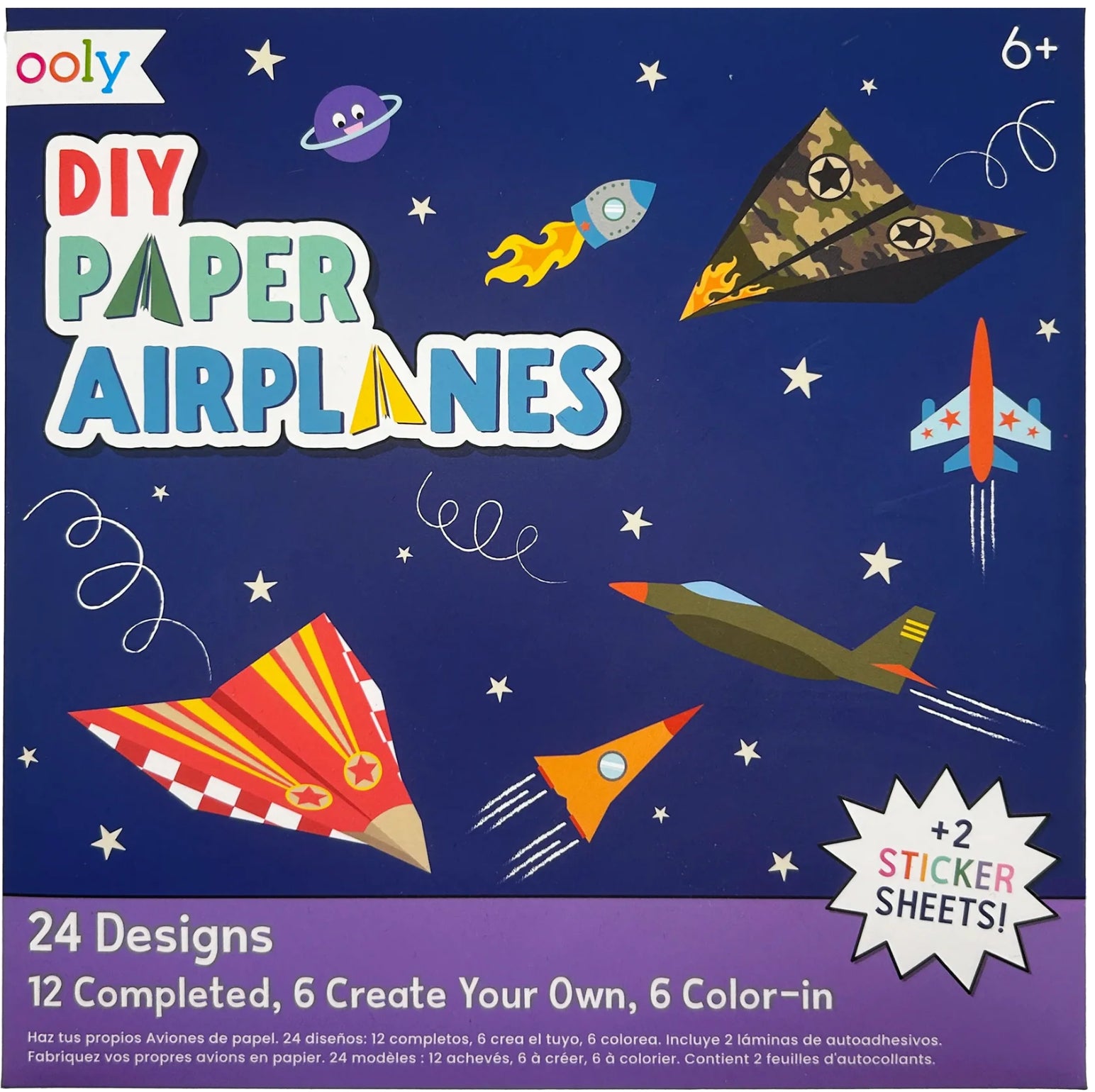 Ooly DIY Paper Air Planes - Set of 24 Design - hip-kid