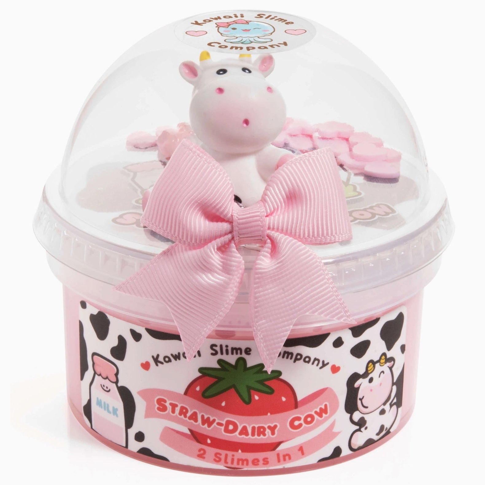 Kawaii Slime Company Straw-Dairy Cow 2 Slimes in 1 - hip-kid