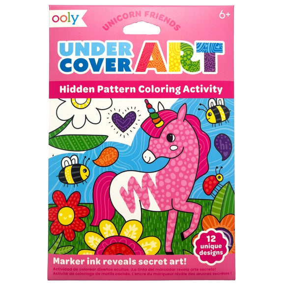 Ooly Undercover Art Hidden Patterns Coloring Activity - Unicorn Friends