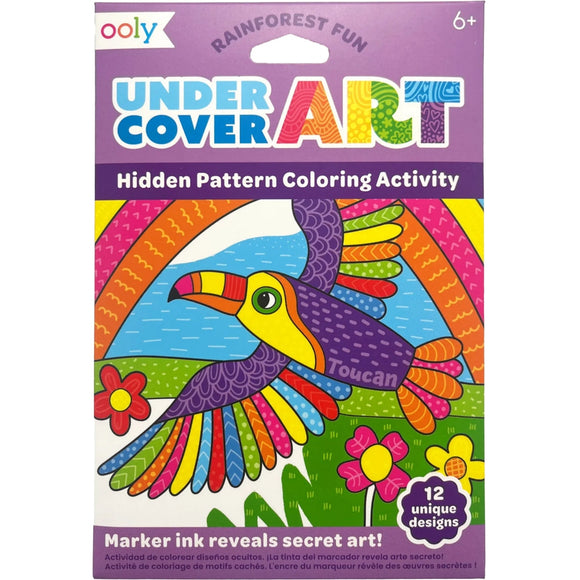 Ooly Undercover Art Hidden Patterns Coloring Activity - Rainforest Fun