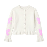 Preppy Goose Ivory Cardigan Sweater - Cream