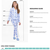 Preppy Goose Floral Bows Long Sleeve Jersey Pajama Pant Set