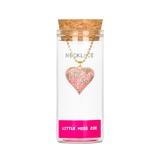 Little Miss Zoe - Sparkly Heart Necklace in a Bottle