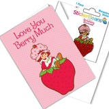 StickerBeans - Love You Berry Much Card and Sticker