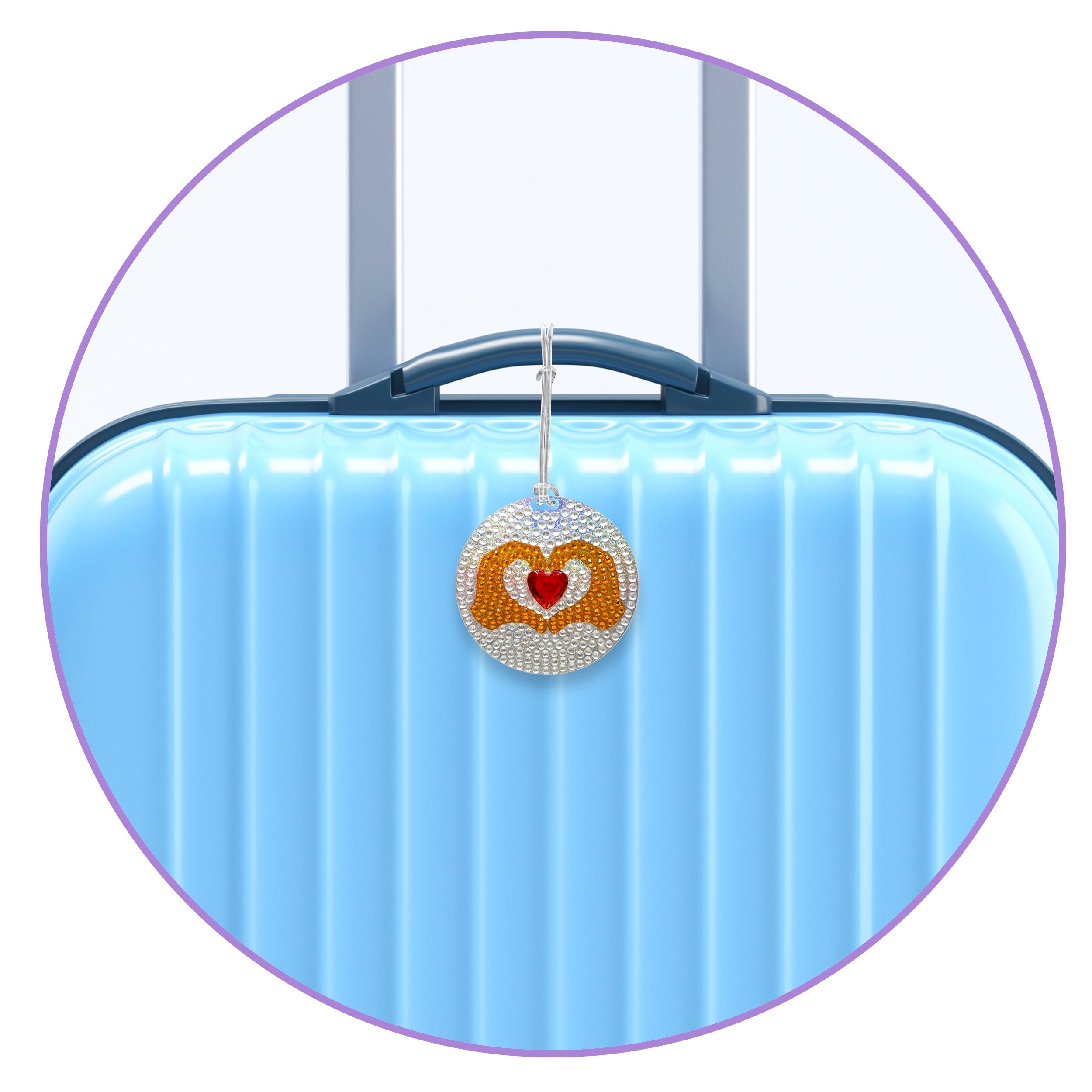 StickerBeans Heart Hands Bag Tag
