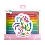 OOLY Make No Mistake! Glittery Erasable Markers - Set of 12
