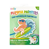 OOLY Playful Painters: Easy Watercolor Painting Kit - Chills & Thrills Dinos