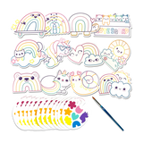 OOLY Playful Painters: Easy Watercolor Painting Kit - Rainbow Cuties