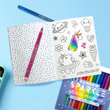 OOLY Stickiville Color-In’ Sticker Book: Cute-A-Licious Doodles