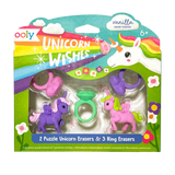 OOLY Unicorn Wishes Scented Puzzle Erasers - Set of 5
