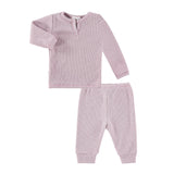 Paige Lauren Thermal Mineral Henley Long John Set - Lilac